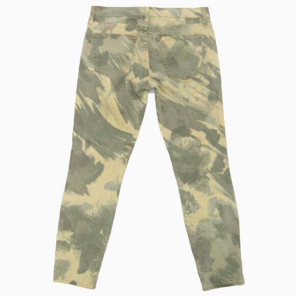 Current/Elliott Green The Stiletto Floral Camo Taper Leg Jeans Size 29 - Picture 2 of 8